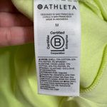 Athleta  Easy Fleece Half Zip Hoodie Citron Green Cozy Sweater Medium NWOT Photo 5