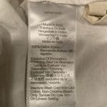 Madewell slightly sheer white cotton top w/ black, red & yellow embroidery. S Photo 6