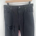 AG Adriano Goldschmied HALE Jeans Denim Size 29 Size Naia High Rise Straight Leg Side Stripes Raven Photo 9