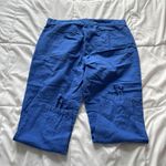 Vintage 90s Y2K Hip Hop Womens Size 8 Blue Capri Pants Casual Linen Blend Beach Photo 8