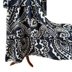 La Plage Dress Medium 100% Cotton Coverup Midi Resort Bohemian Crochet Cruise Blue Photo 1