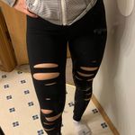 Alo Yoga Black Ripped High Waisted Leggings Photo 0