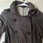 Guess Y2K  Gray Hooded Double Breasted Peacoat Photo 6