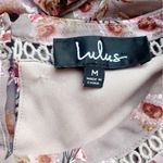 Lulus Day Date Mauve Floral Print Tiered Flounce Sleeve Mini Dress Size Medium Pink Photo 8