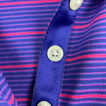 Nike Golf Purple Striped Dri-Fit Short Sleeve Polo Shirt Photo 3