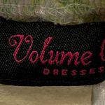 Vintage 90s Halter Dress Green Striped Printed Flowy Handkerchief Hem Spring Size M Photo 8