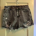 SheIn Plus Size Black Ripped Denim Shorts Photo 2