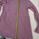 White Stag Pink Burgundy Stripe Turtleneck Top L | Cozy Sparkle Christmas Look Photo 4