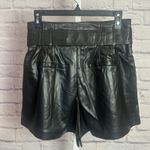 Truth by Republic Women's 8 Black Faux Leather Tie Waist Shorts Chic Grunge Photo 1