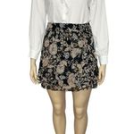 Sézane Carolina Mini Skirt, Black/Floral Print, FR46/US14 Photo 6