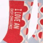 Blue Q Love An Easy Challenge Women's Crew Sock by , Brand New with Tags! Photo 1