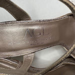 AGL Attilio Giusti Leombruni Women's Metallic Bow Ankle Strap Heels Size‎ 38 Gold Size 7.5 Photo 6