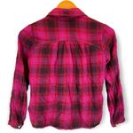 Jachs Girlfriend Jachs | Large | Plaid Top Snap Button Long Sleeve Shirt Photo 1