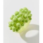 Urban Outfitters  Statement Bubble Ring in Lime NWT Size 6 Neon Funky Summer Photo 2
