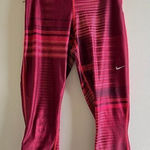 Nike Dri-Fit Women's Running Leggings 457089, Active Capris Red Size M Photo 0