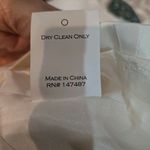 Draper James  White Jeweled Sleeveless Split Neck Top size Small Holiday Wedding Photo 2