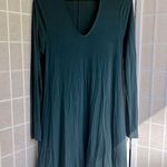 EXPRESS choker neck long sleeve swing dress teal Medium Photo 0