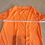 Source Unknown Orange Plaid Sleeveless Top and Bright Jacket Photo 8