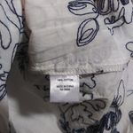 For Cynthia  White Navy Embroidered Floral Print Popover Beach Tunic Top Size 1X Photo 7