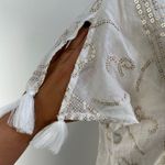 Oliphant White Shift Dress Gold Sequin & Tassels Size XS Photo 4