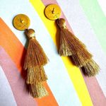 J.Crew gold triple tassel post statement earrings Photo 1