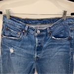 Levi's  501 S High Rise Skinny Jeans Distressed Medium Blue Wash Size 29 Photo 1