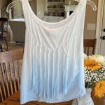Aeropostale Live Love Dream Tank Hombre Tassel Crop White Blue Womens M Long Side Arm Slits Photo 3