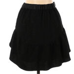 Saylor  Designer Black Tiered Ruffle Hem Party Mini Skirt Women’s Size Small S Photo 2