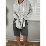 Aerie AE Long Sleeve Gray Hoodie Relaxed Fit Oversized Woman L Light Weight Top Photo 12
