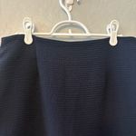 Waverly Grey Anthropologie Lena navy blue overlapping mini skirt size 4 Photo 13