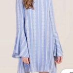 Francesca's  Miami Blue Bell Sleeve Dress Size S/M Photo 0