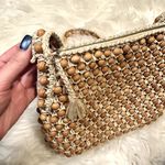 Vintage Wooden Hand Beaded Boho Shoulder Bag Brown Photo 2