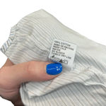 James Perse  Blue White Pinstripe Button Down Top Size 2‎ / Medium Photo 7