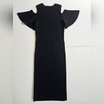 Club Monaco black cold shoulder ribbed dress Size L Photo 2