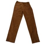 Lulus  Pants Womens Medium Brown Dear Friends Vegan Suede High Waisted Zip Ankle Photo 1