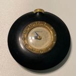 Westclox Purse Pocket Art Deco Black Bakelite Watch Clock 1930s retro it works! Photo 0