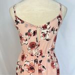 Three Pink Hearts  Dress Womens XS Floral‎ Print Maxi Pink High Low Hem Ruched Photo 6