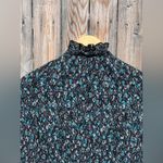 ZARA  Women’s Blouse Ditsy Floral Pleated Chiffon Prairie Cottage Photo 9