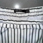 Doe & Rae  off the shoulder white black stripe crop top size XS Photo 4