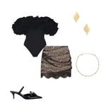 Free People NWT  Zoey Lace Mini Skirt in Black  Size 8 Photo 7