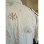 Forever 21  crop short sleeve button up astrology design womens size small Photo 6