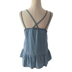 VERO MODA Blue Peplum Blouse Women Top Size Medium | 56-7 Photo 1