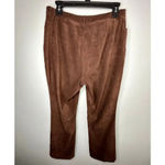 Harold's Brown Pants Women's Size 10 Faux Suede Fall Chocolate Office Work Photo 1
