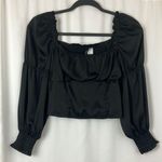 H&M Divided black fairy goth off the shoulders cropped top woman’s size XS Photo 0