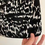 Ann Taylor Graphic Sonnet Print Tie Waist Dress Black White Geo Sheath NO BELT M Photo 7