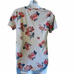Lucky Brand  gray floral scoop neck short sleeve T Photo 3