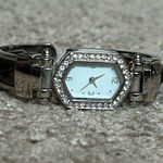 Women’s‎ vintage silver/brown crystal bangle bracelet watch one size Silver Photo 1