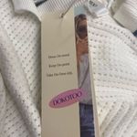 DOKOTOO Women’s Waffle Knit Top‎ Size 2XL White Black Short Sleeves Crew Neck Photo 6