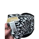 Michael Kors MK Logo Knit Beanie Hat Black White Winter Warm NWOT Photo 2