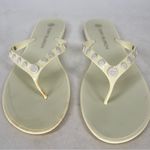 Tory Burch Sandals Women 11 Cream Ivory Studded
Jelly Sandal Slip On Flip Flop Photo 3